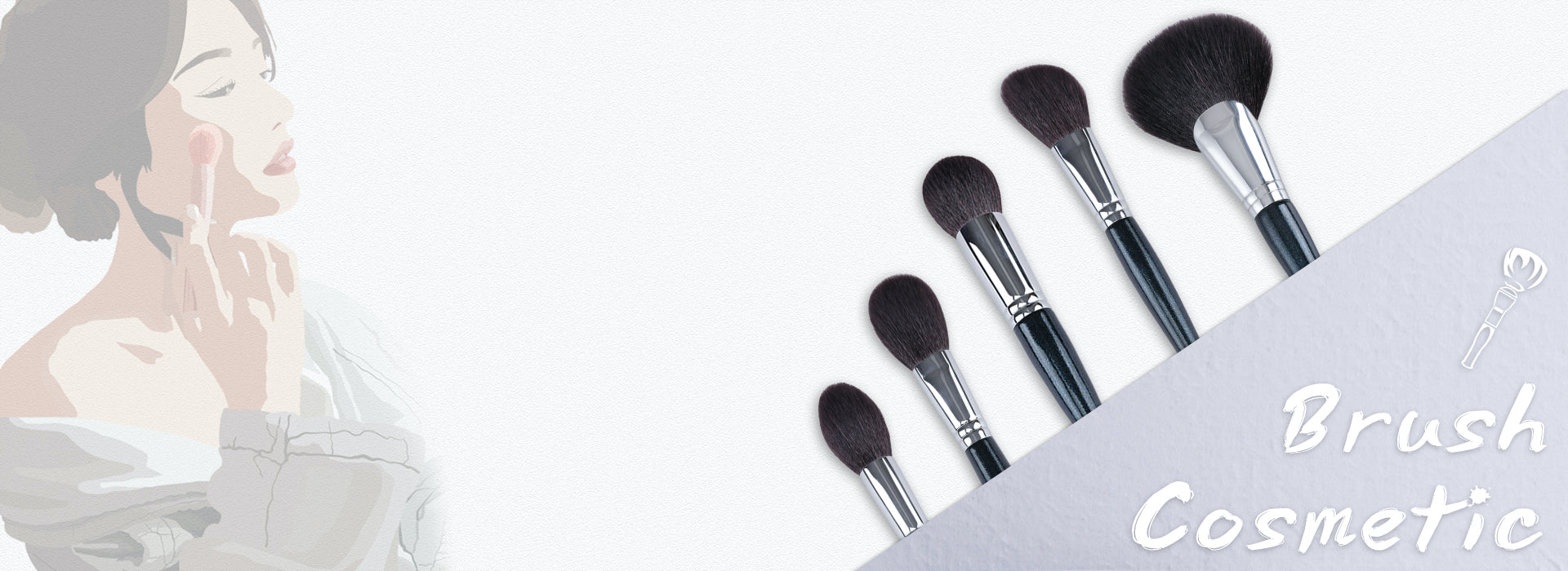 A woman is putting on makeup