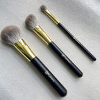 3 piece pack of snow fox hair makeup brushes