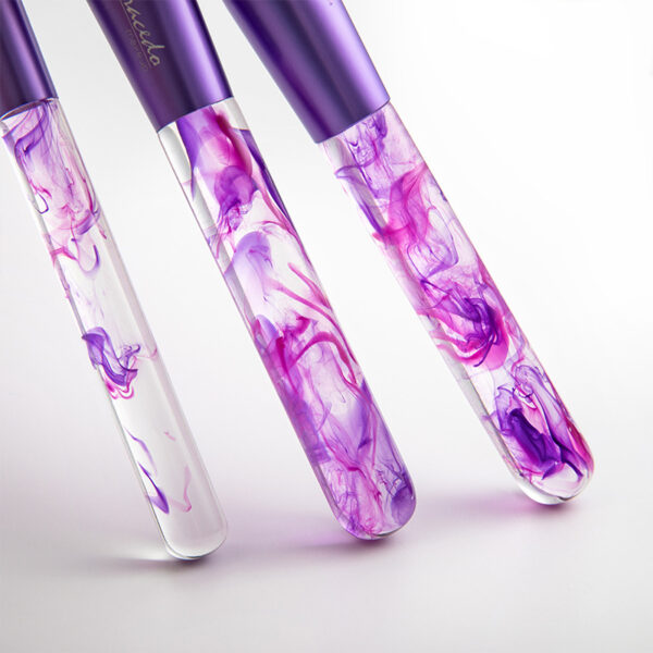 8pc purple ink makeup brush set2