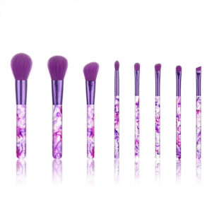 8pc purple ink makeup brush set