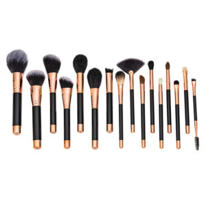 16pc natural black makeup brush set 1