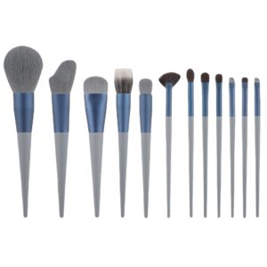 12pc blue vegan makeup brush kit5