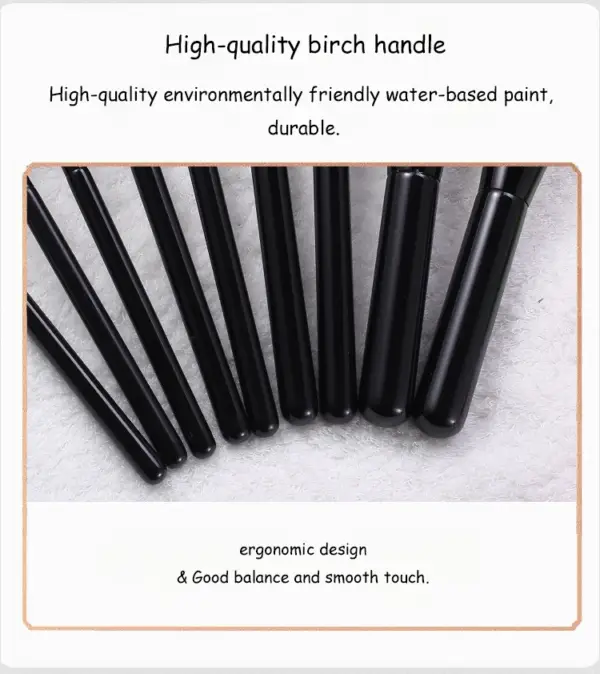 Luxury 9pcs Natural Makeup Brush Kit 3