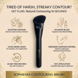 Black goat hair contour brush